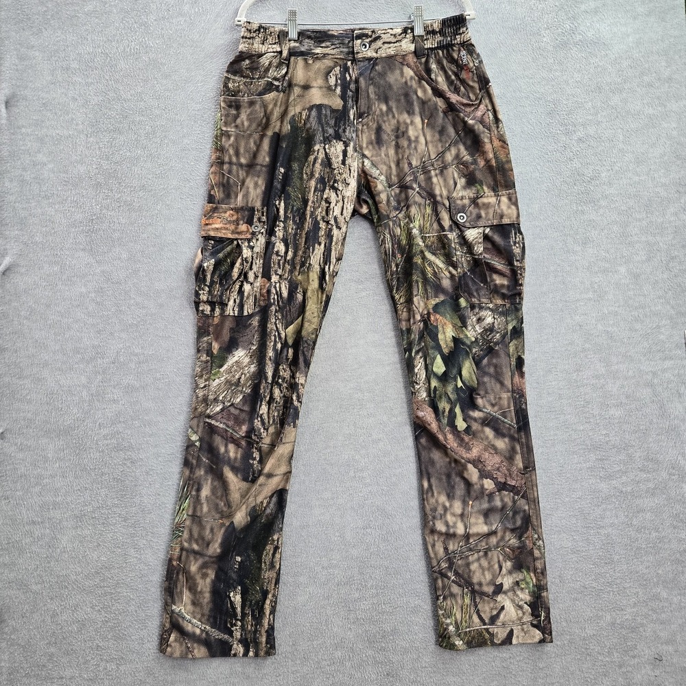 Rustic Ridge Men Pants L Brown Cargo Camouflage Pockets Scent Stop‎ 32" Inseam